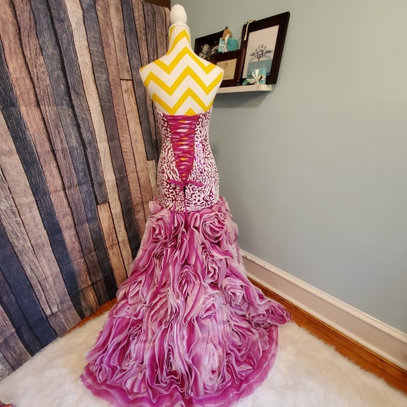 strapless corset prom dress w/backless option 4 - Picture 2 of 8